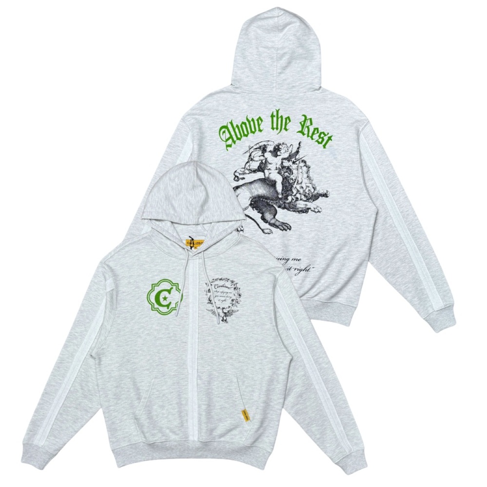 CIVILIZED ABOVE THE REST HOODIE, HEATHER GREY, 2XL, NWT